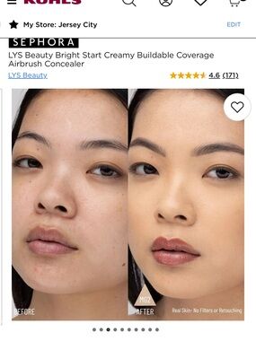 LYS BEAUTY Bright Start Creamy Buildable Coverage Airbrush Concealer -Medium MG2